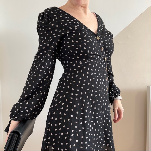 Mendocino Long Sleeve Button Detail Mini Dress - Picture 3 of 10